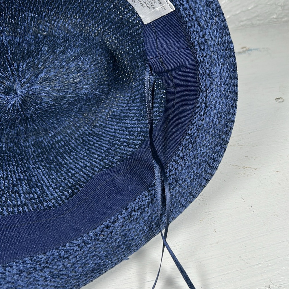 Blue Fedora Hat w/ Fringe detail accent Unisex Styling - Picture 7 of 11